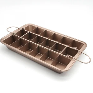2021 Carbon Steel Bakeware Baking Cake Mold Brownie Pan Adjustable Non-stick Coating Bakeware With Dividers