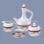 Import 2021 Hot Design 17 Pieces Ceramic Fine Porcelain Ethiopian Coffee Cup Set Saba Ethiopian Coffee Rekebot Cup Set from China