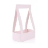 2021 new design hard paper mothers day flower box portable flower bouquet box with handle
