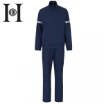 2021 Regular Fit Styling With Zip Through Front Drawstring Waistband Tracksuits 100% polyester strait collar reflective arm band