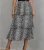 Import 2021 women&#x27;s pleated half skirt leopard print three layer cake skirt from China