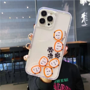 2022 ins style cartoon Moved 3D tiger Liquid mobile phone case for iphone 13 12 11 pro max x xsmax xr  8 7 plus tpu pc cover