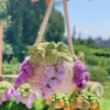 2024 Car Mirror Hanging crochet flowers plant for women car mirror hanging Hanger accessories Plants lover