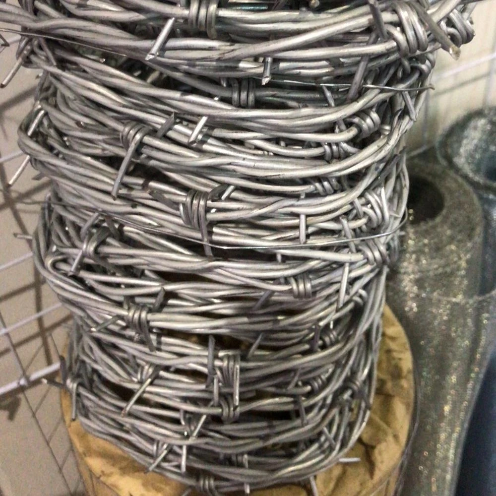 2.0mm wire diameter Barbed Wire 50kg/roll galvanized iron barbed wire price per roll