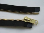 20" Zipper #10 Brass Separating Zipper Extra Heavy Duty , Coats, Chaps, Overalls