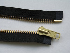 20&quot; Zipper #10 Brass Separating Zipper Extra Heavy Duty , Coats, Chaps, Overalls
