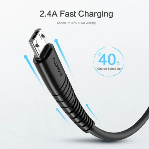 2.4A Fast Charging Cable FLOVEME Basic Charging Line Micro USB Phone 1M Data Cable