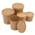 Import 250ml disposable kraft paper soup cup with flat paper Lid factory direct sale from China