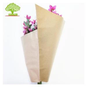 3 Pieces Bopp PLA Brown Kraft Paper Packaging Material Used For  Fresh-cut Flowers Wrapping and Plants pot Cover