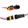 3 Pin AMP Waterproof Electrical Led light Connector Motorcycle Wire Harness