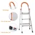 Import 3 Step En 131 Compliant Stainless Steel a Shaped Household Ladder from China