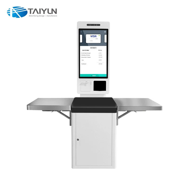 3 years guarantee Smart touch screen payment library supermarket rfid card reader self checkout kiosk for pharmacy sale