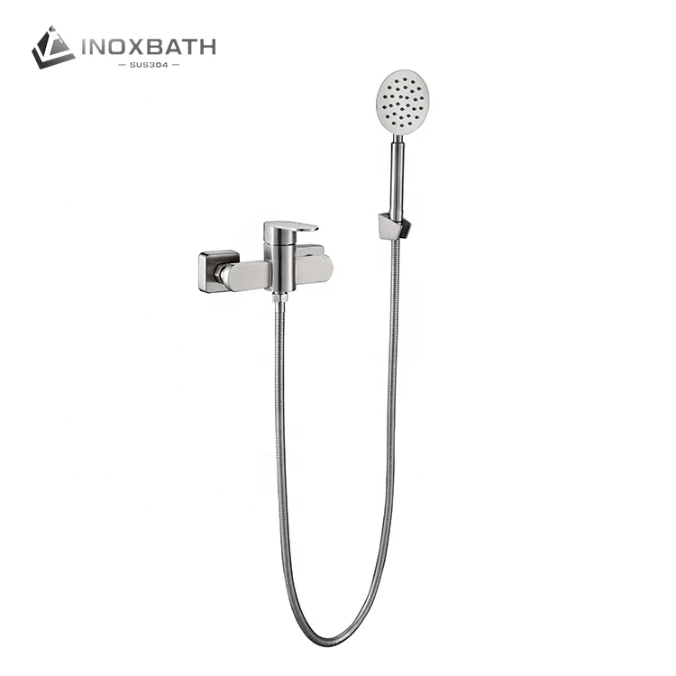 304 stainless steel wall mounted bathtub faucet with hand shower bathtub faucet mixer taps