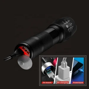 3km Distance Long Range T6 LED Mobile Rechargeable Tactical Torch Light Military Grade Flashlight
