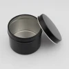 3OZ black circle slide aluminum tea tin cans for food round aluminum Candle jar with slip on lid
