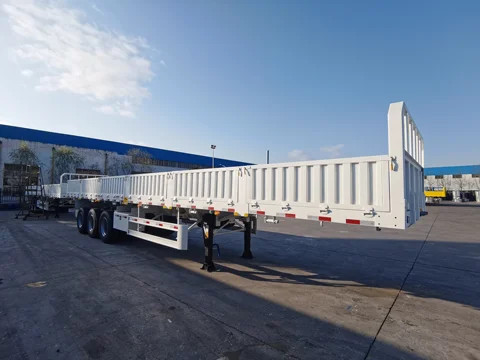 40ft Factory Direct 30Ton 40Ton 3 Axles Flatbed Semi Trailer Side Wall Flatbed Trailer for Efficient Cargo Transportation