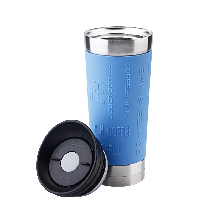 450ml Insulated travel coffee mugs tumbler cups drinkware with 360 degree lid