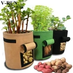 4/7 /10 Gallons strawberry Tomatoes Potato  felt Fabrics Grow Bag with Handles Flowers Vegetables Planting grow Bags
