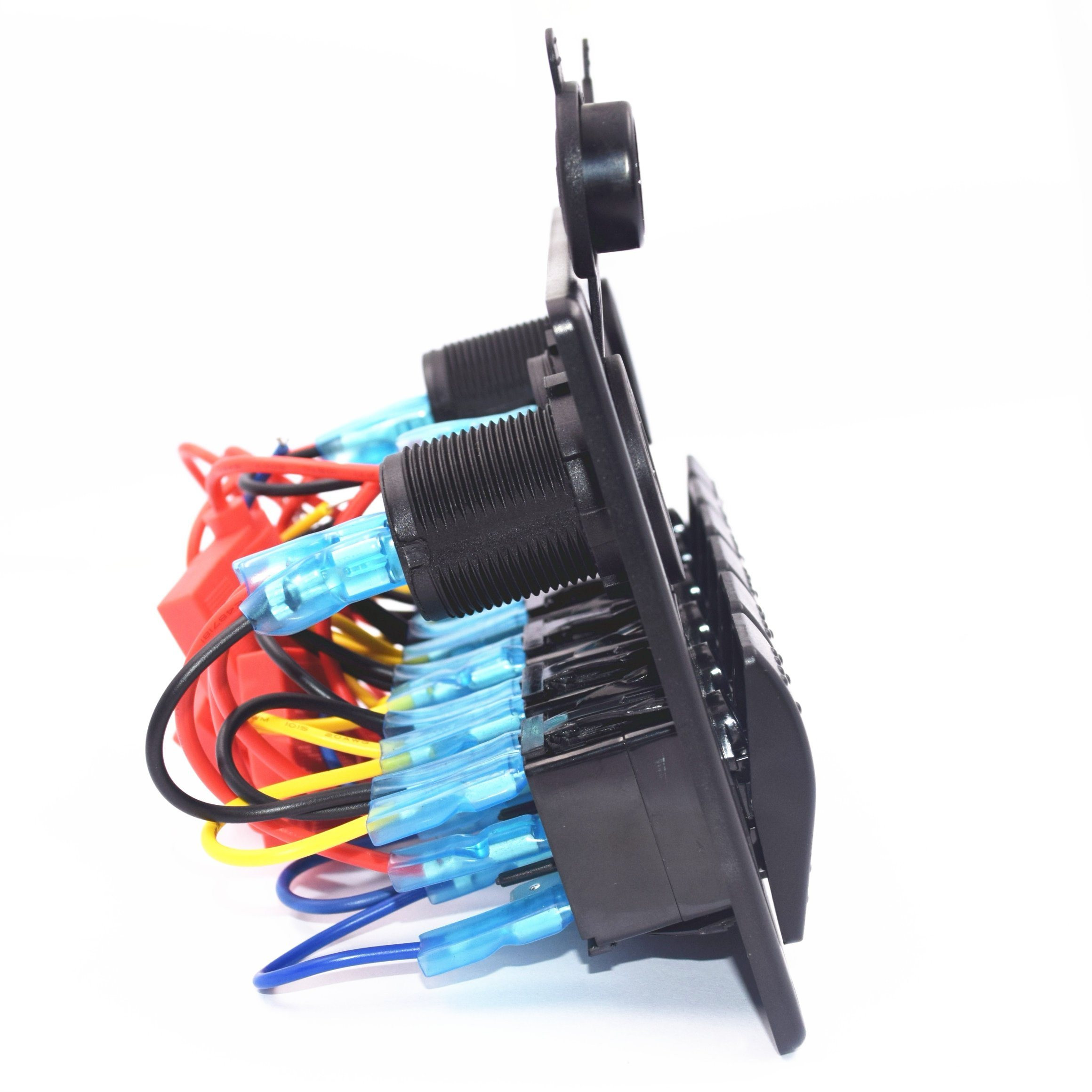 Buy 6 Gangs Waterproof Rocker Switch Panel With Cigarette Lighter Power ...