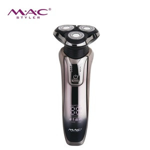 6 In 1 LCD Display Multifunction Electric Shaver Double Ring Veneer Knife 3D Rotating Body Washing Safety Lock Shaver