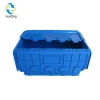 600*400*315 plastic crates stackable turnover box with lid plastic moving crate