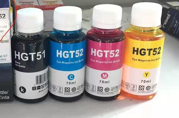 70ml 100ml Tinta for HGT51 HGT52 for HP GT5810 GT5820 Printer Refill Dye Ink