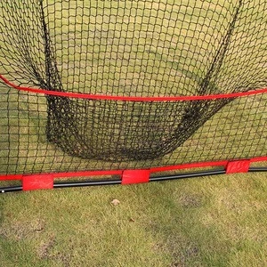 7&#39; x 7&#39; Baseball &amp; Softball Practice Hitting &amp; Pitching Net with Bow Frame