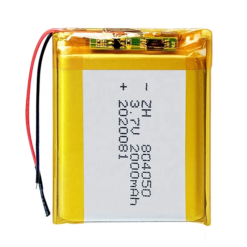 804050 3.7V 2000mAh li polymer battery with pcb in stock