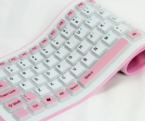 88 keys waterproof Silicone mute soft keyboard, USB wired computer keyboard, French arabic English Thai