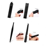 8Pcs/Set Stainless Steel Black Pedicure Scissor Tweezer Manicure Set Kit Nail Art Tools Multifunction Nail Clippers Set