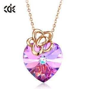 925 Silver Custom Made Fine Jewelry Crystal Heart Pendant