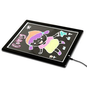 A frame led writing board - free standing advertising board - kids erasable drawing board