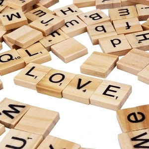 A-Z Uppercase Wooden Scrabble tiles For Children
