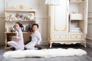 A53-Aliye luxury kids wardrobe design and antique children furniture