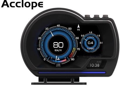 Acclope AP-6 OBD2 GPS Smart Gauge LCD Speedometer Multi-function OBD2 Digital Meter Car HUD new arrival in 2020