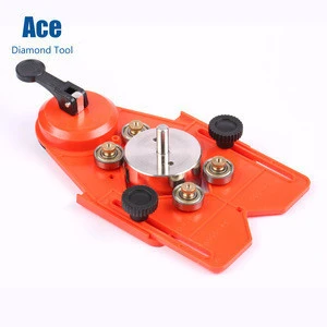 Adjustable 1/6 - 3 1/4 Inches Diamond Drill Bit Tile Glass Hole Saw Core Bit Guide With Vacuum Base Sucker Openings Locator