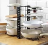 Adjustable Expand Storage Metal Fry Pan Pot Lid Cover Organizer Holder Rack For Kitchen Hotel