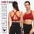 Import Adjustable Solid Full Cup Custom Sports Bra Yoga Tops Woman Fitness Wear from China