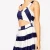Import  fashion classical stripe cut out midi prom dress ball gown homecoming dress from China