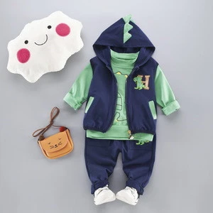  website custom wholesale 2017 autumn or spring kids clothes boys cute print animal hoodies suit