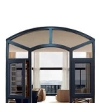 Aluminium thermal break casement window with aluminum alloy hinges aluminum frame double glazed window