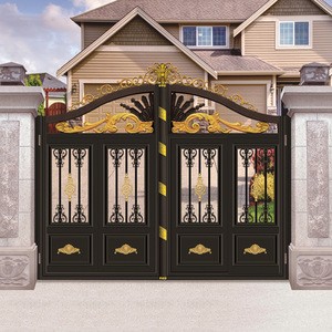 Aluminum fence and gate for garden courtyard