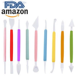 Amazon 20pcs stainless steel spatula scraper Fondant Cake Decorating Pen cake bakeware set
