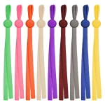 Amazon hot sale ear loop with 10 mm rubber adjust stopper,custom flat elastic earloop band for face masked