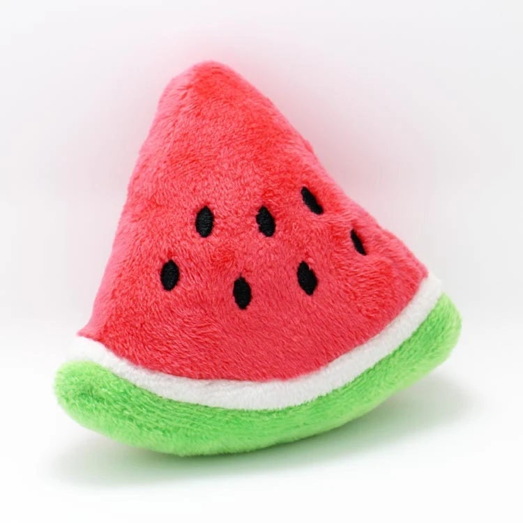 Amazon hot selling cute watermelon plush dog toy dog soft voice toy dog interactive toy