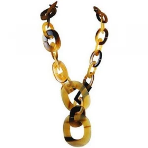 Amber honey color buffalo horn necklace Natural horn necklace