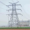 angular electrical power steel transmission tower for power
