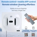 App operation magnetic glass window cleaner equipment with remote control, frame detection