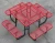 Import Arlau outdoor furniture dinner steel dipping round metal Patio picnic table bench,outdoor table and chair sets from China