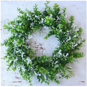 Artificial Green Leaves Window Decoration Grapevine Wreath